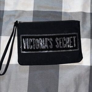 Victoria's Secret Black Clutch with Silver Accents